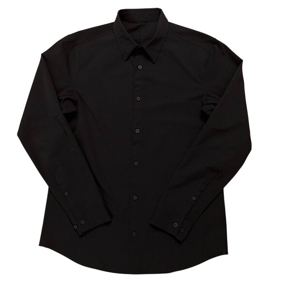 Lululemon Shirt Mens Size M Commission Long Sleeve Performance Stretch Black - Picture 1 of 4